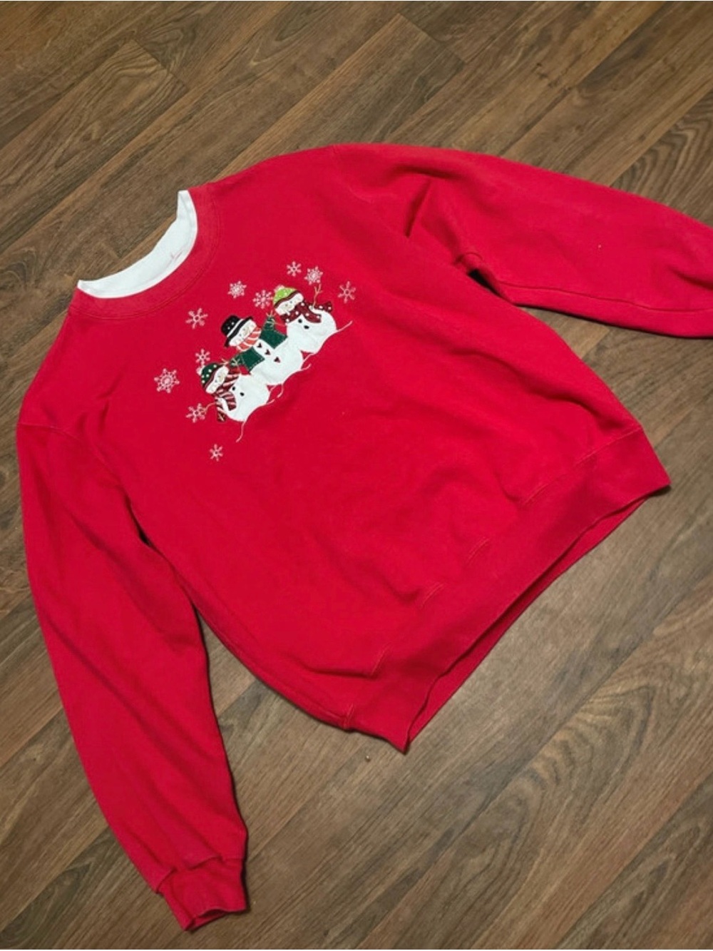 Vintage Morning Sun Snowman Christmas Sweatshirt Size M